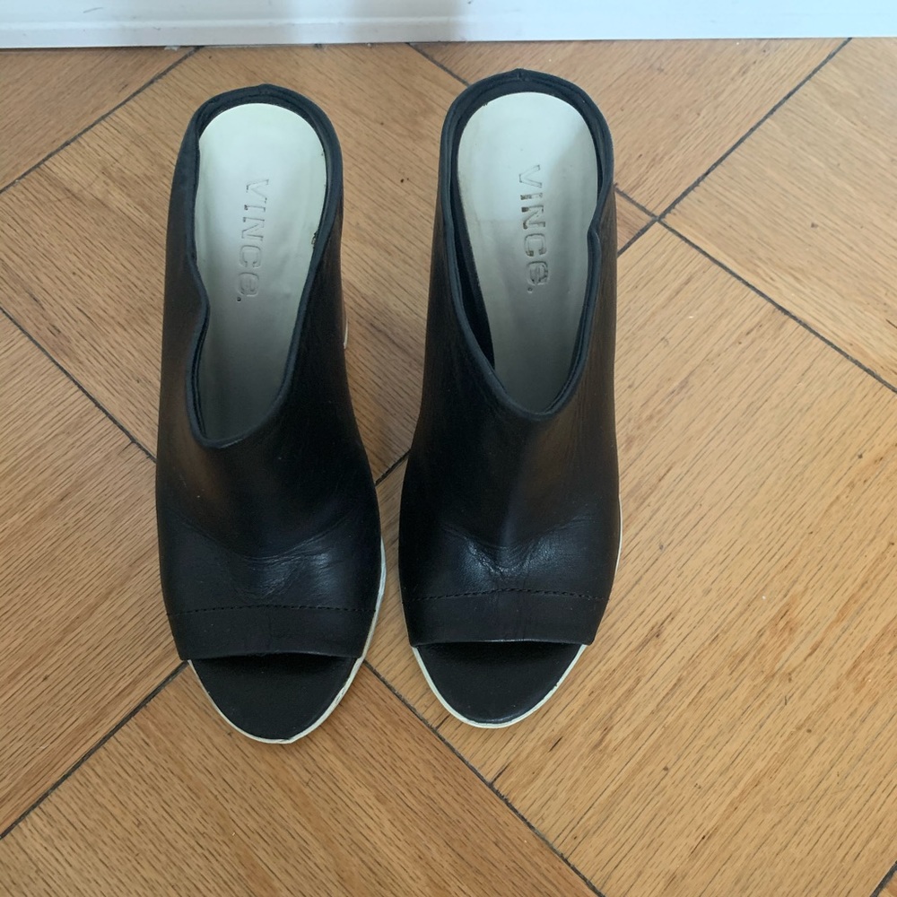 Vince sleek black heels